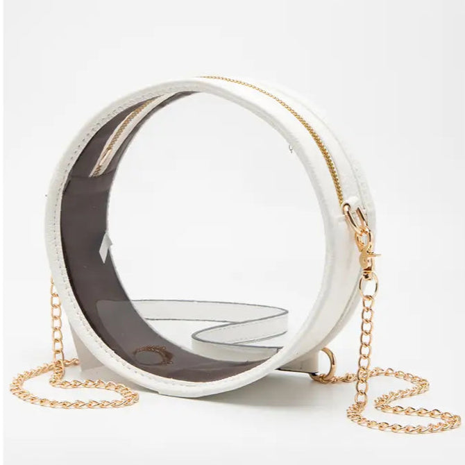 Clear Round Crossbody Handbag