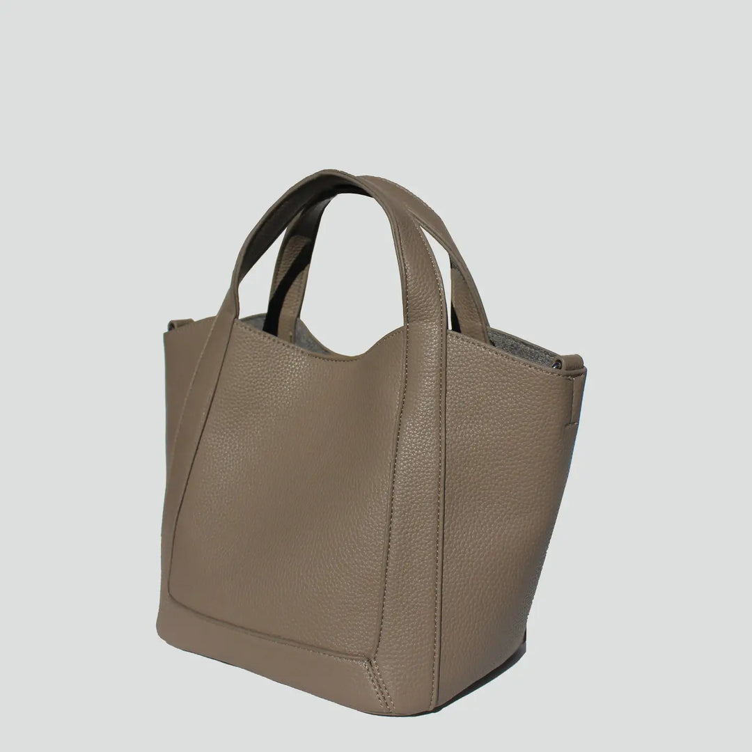 Scarlett Top Handle Tote in Taupe