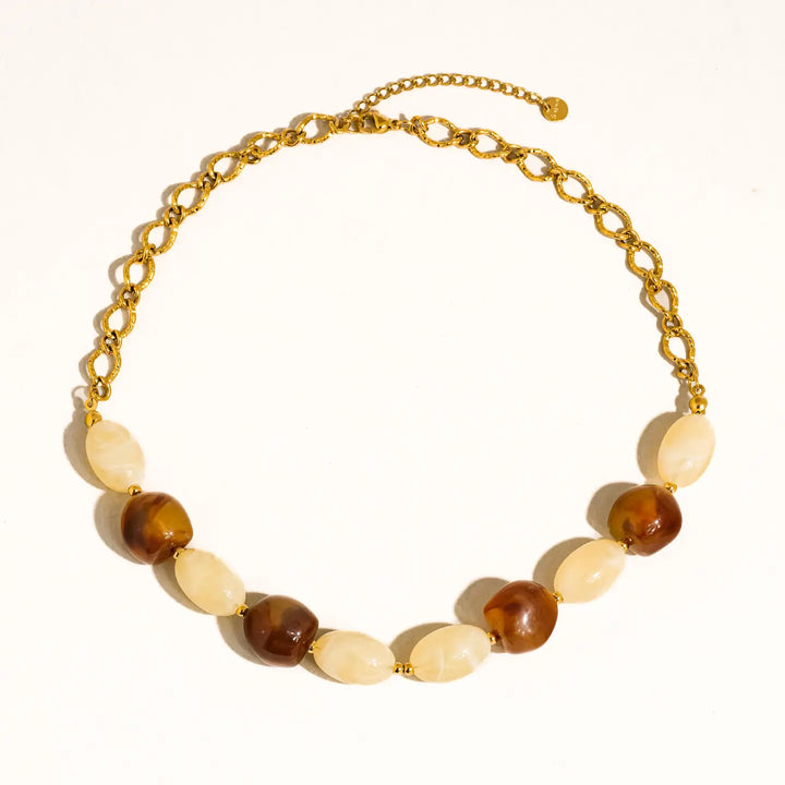 Palm Beaded Chain Necklace