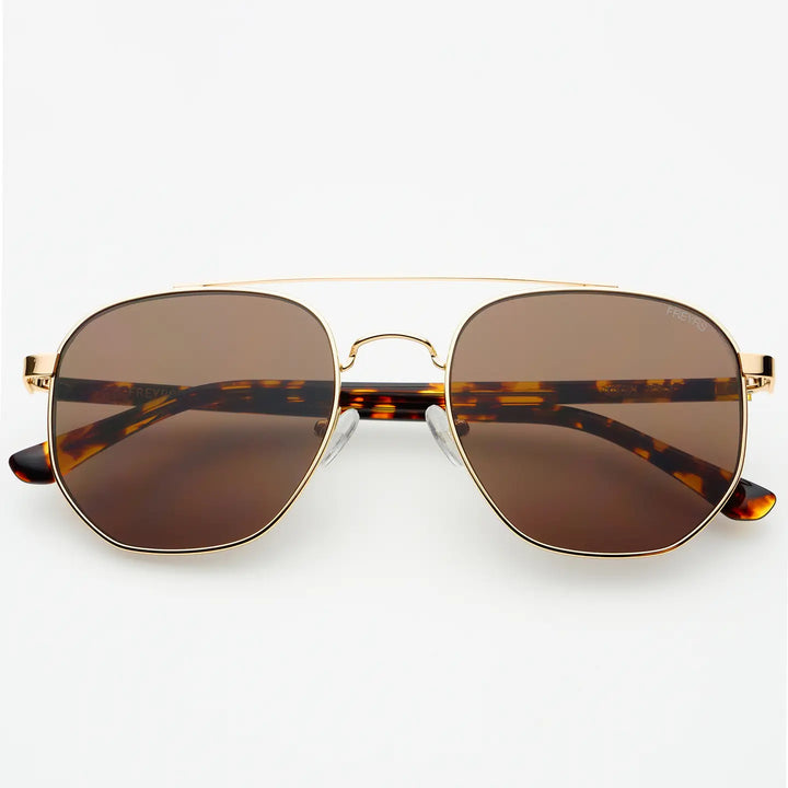 Freyrs Austin Sunglasses in Gold / Brown