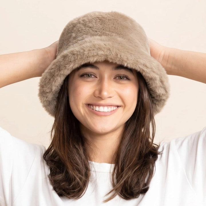 Sienna Plush Faux Fur Bucket Hat