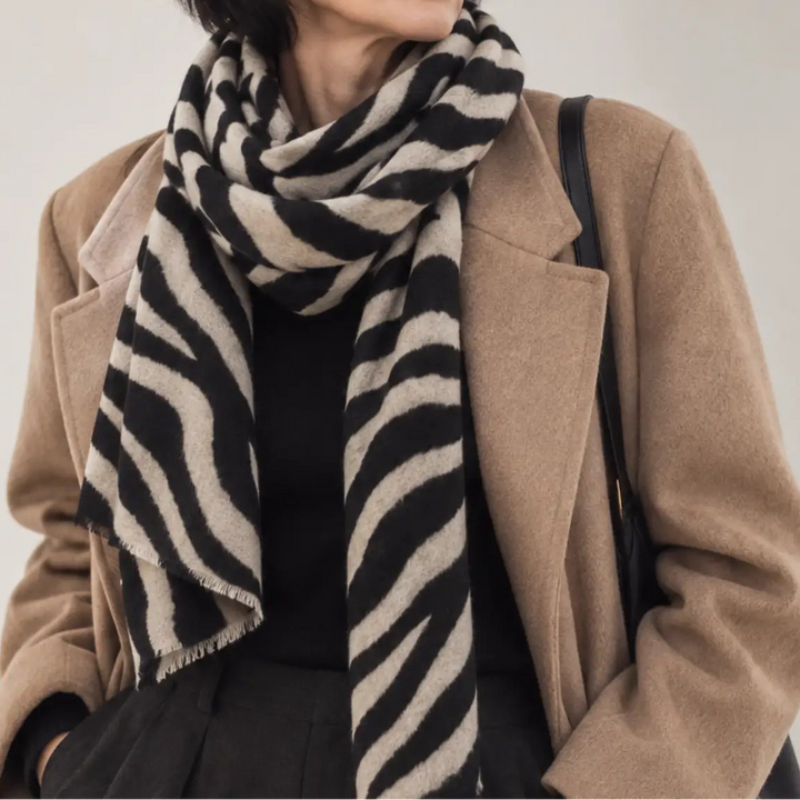 Cozy Zebra Oversized Scarf