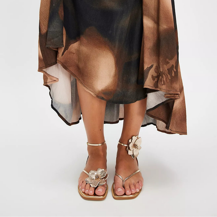 Free People Mismatch Magnolia Sandals, Gold (FINAL SALE)