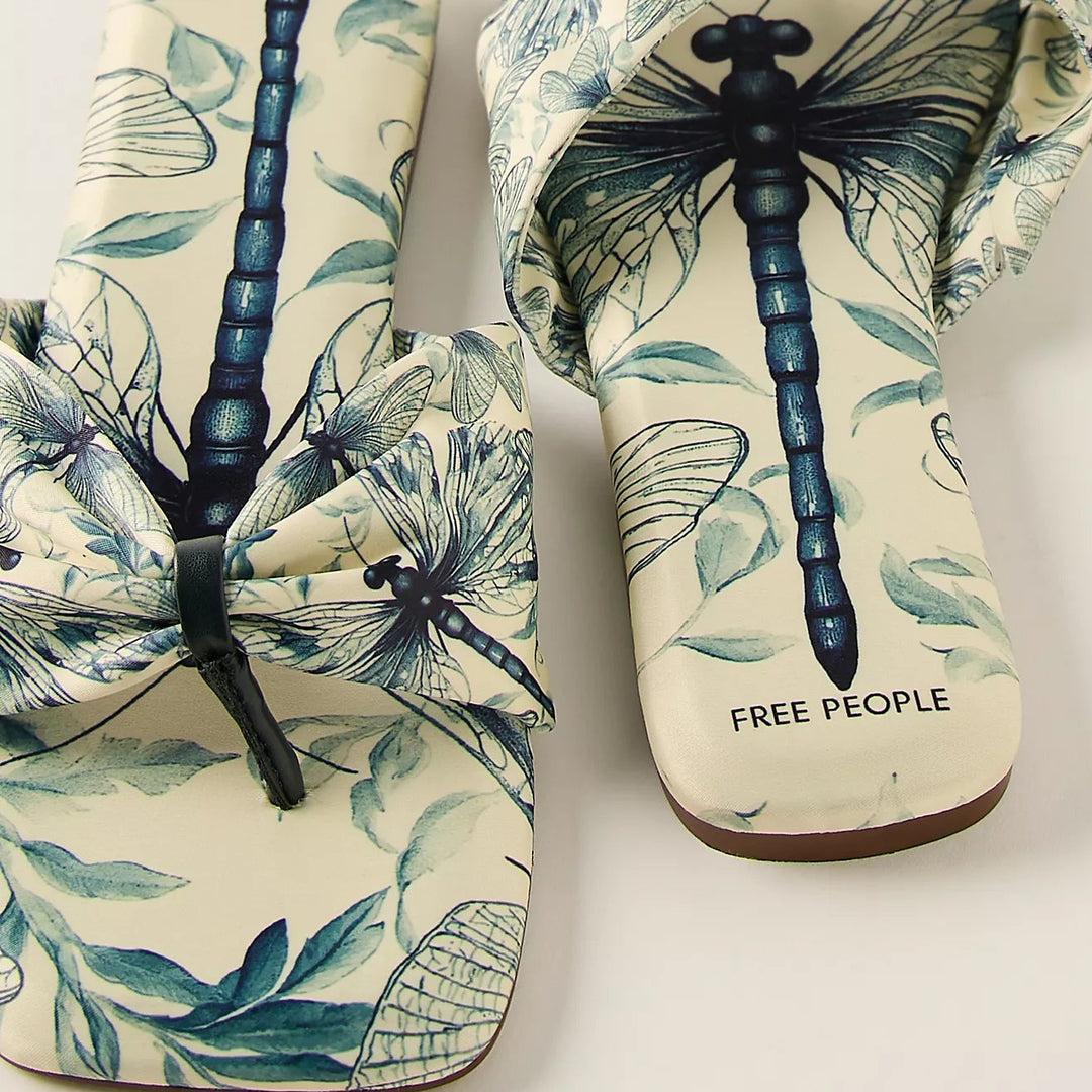 Free People Tia Ruched Printed Sandals