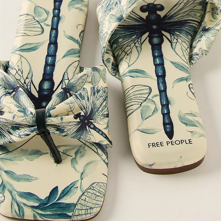 Free People Tia Ruched Printed Sandals