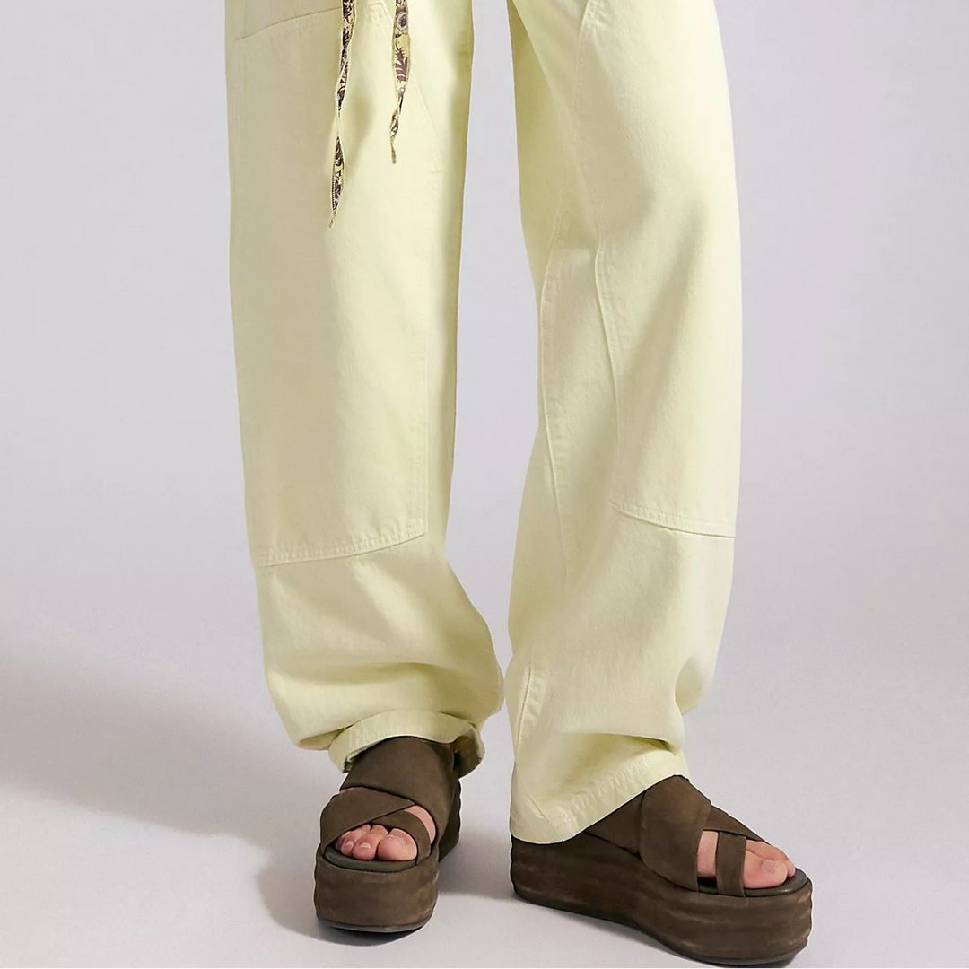 Free People Wanderbay Flatform Sandals in Olive