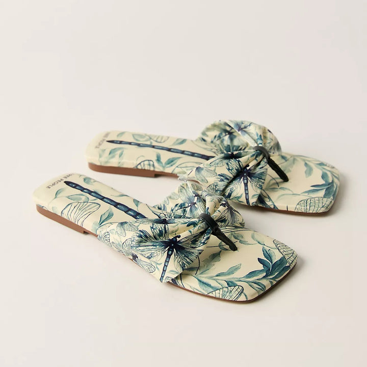 Free People Tia Ruched Printed Sandals