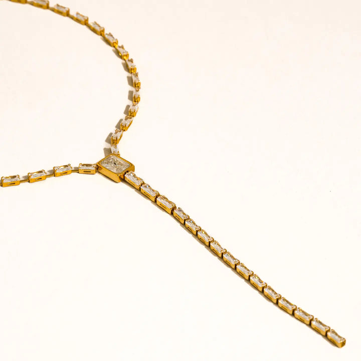 Cieline Cz Lariat Necklace
