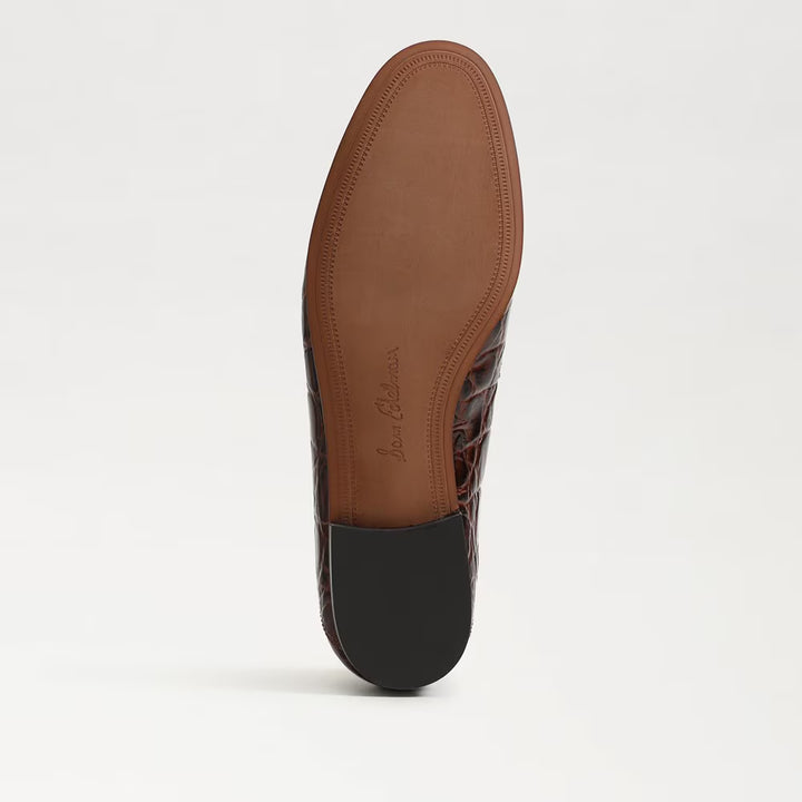 Sam Edelman Loraine Loafer in Dk Brown Croco