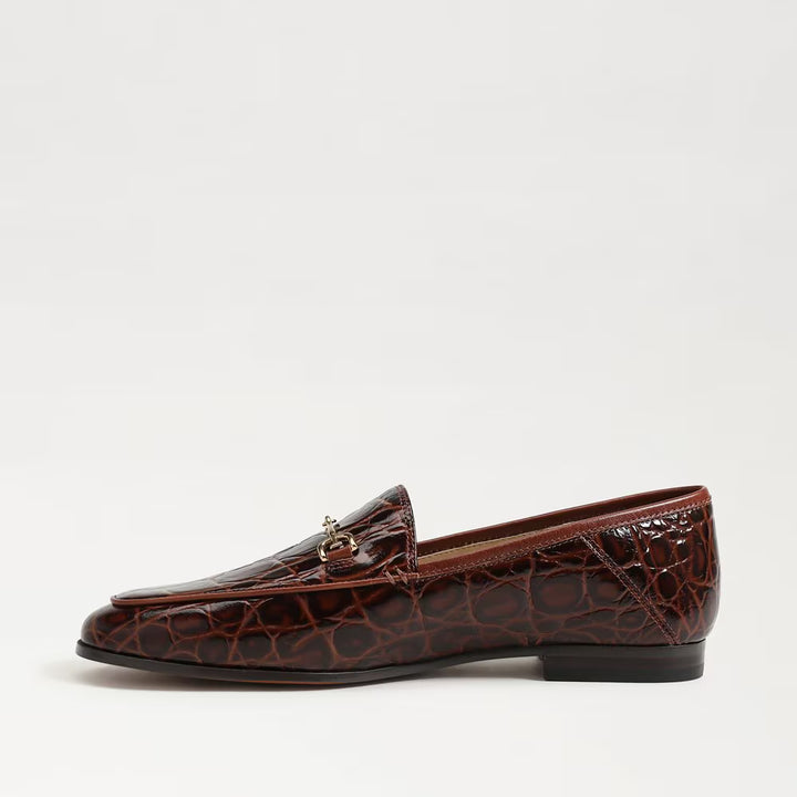 Sam Edelman Loraine Loafer in Dk Brown Croco