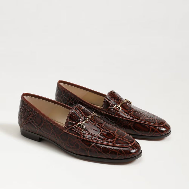 Sam Edelman Loraine Loafer in Dk Brown Croco