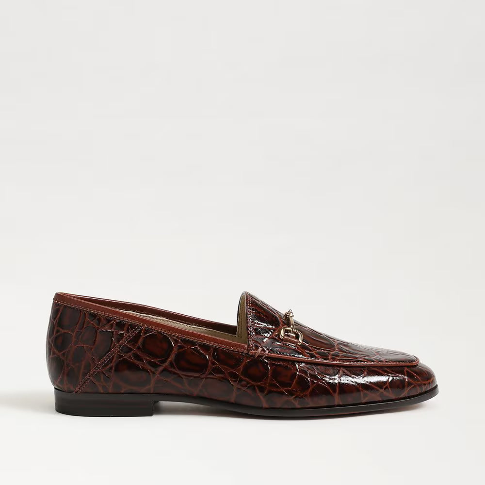 Sam Edelman Loraine Loafer in Dk Brown Croco