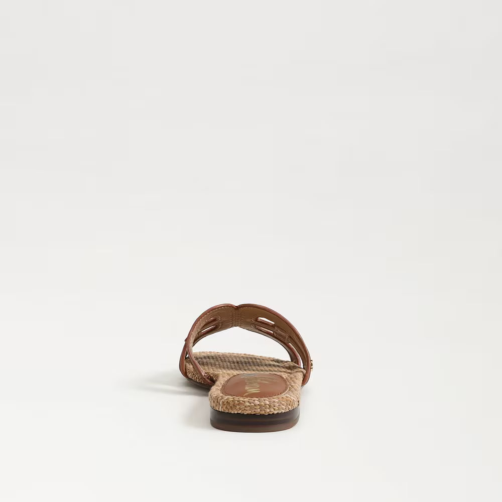 Sam Edelman Bay Sandal in Tan Faux Raffia