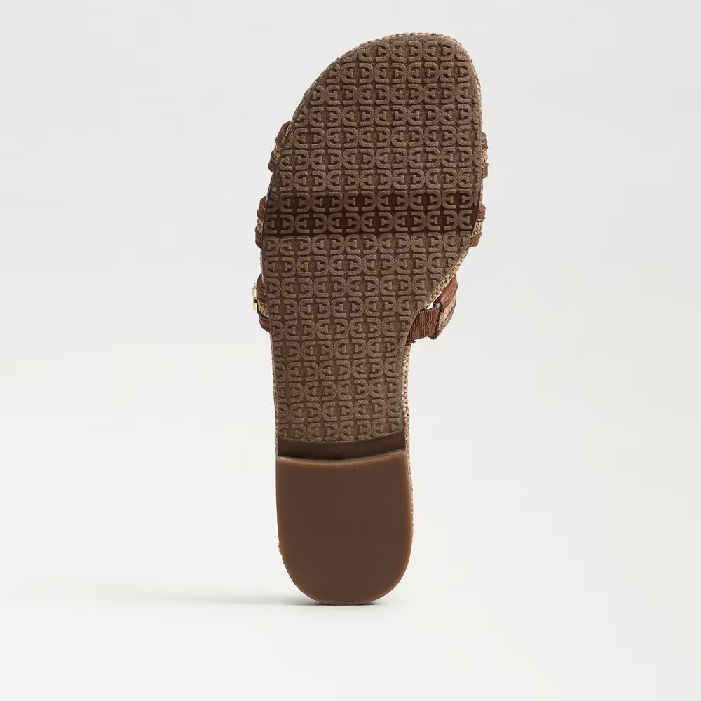 Sam Edelman Bay Sandal in Tan Faux Raffia