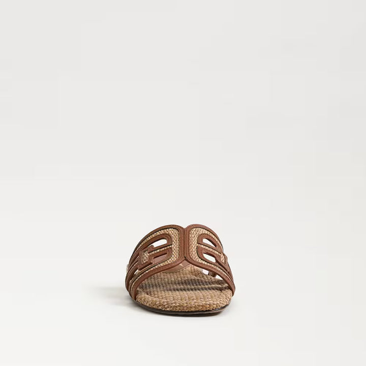 Sam Edelman Bay Sandal in Tan Faux Raffia