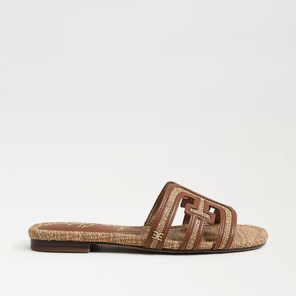Sam Edelman Bay Sandal in Tan Faux Raffia