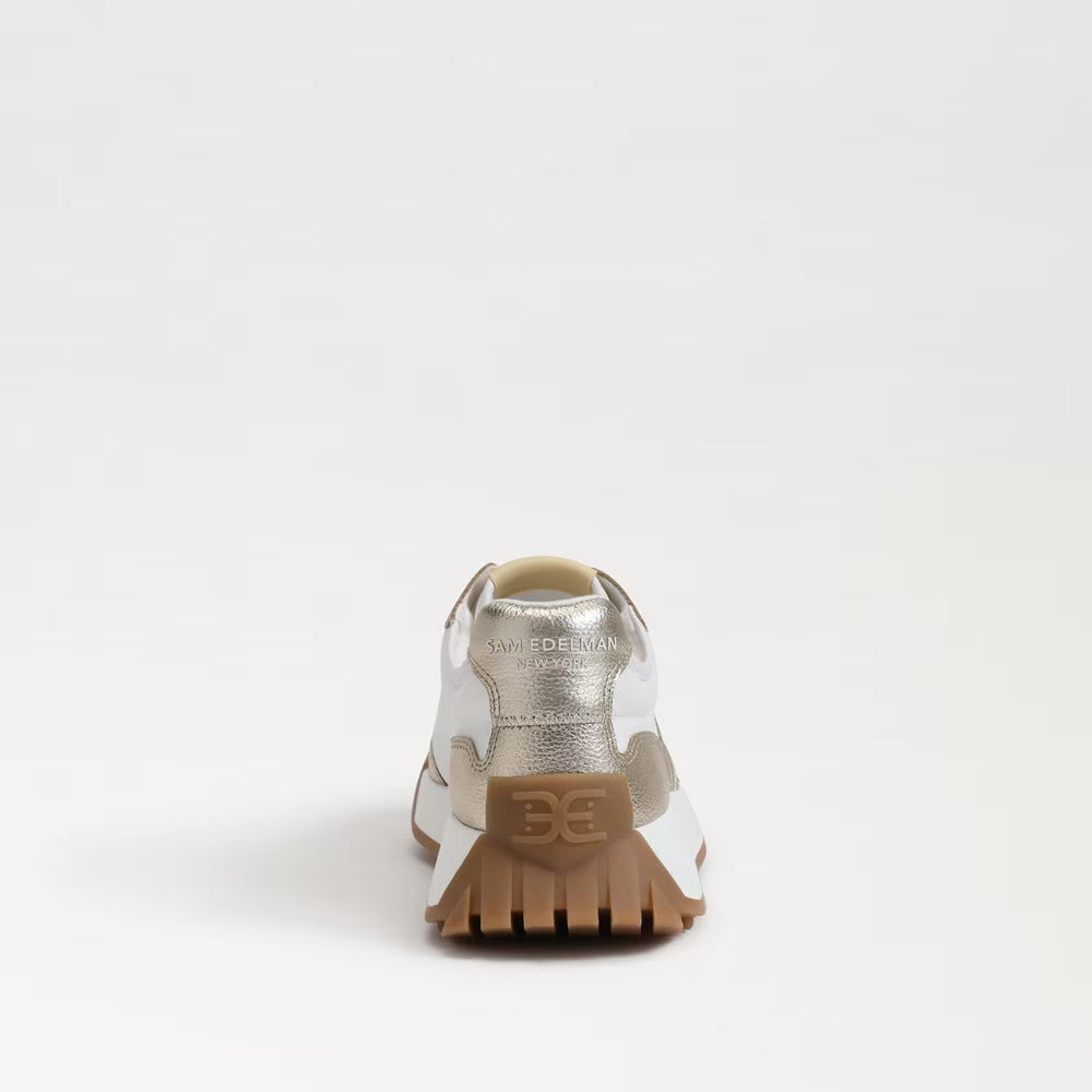 Sam Edelman Langley Sneaker in White/Gold