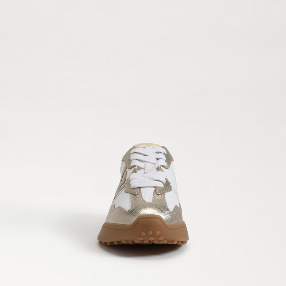 Sam Edelman Langley Sneaker in White/Gold