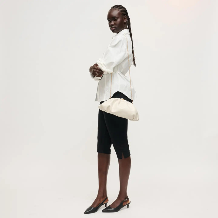 Jennifer Clutch in Ivory & Natural