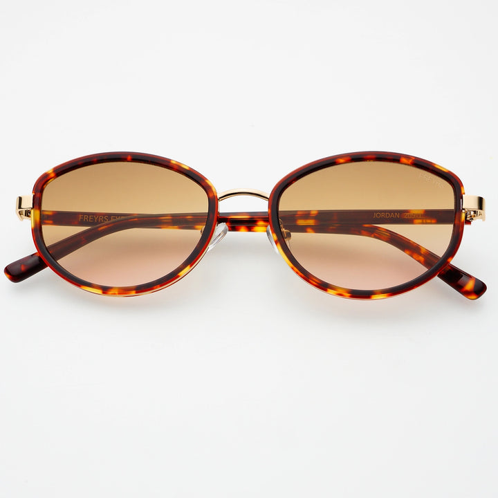 Freyrs Jordan Oval Amber Tortoise / Brown