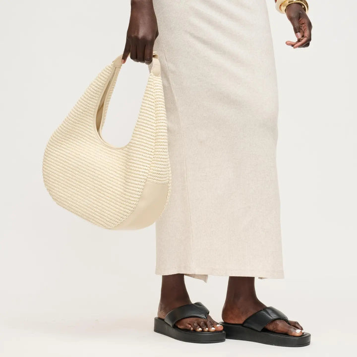 Zoey Woven Hobo Tote