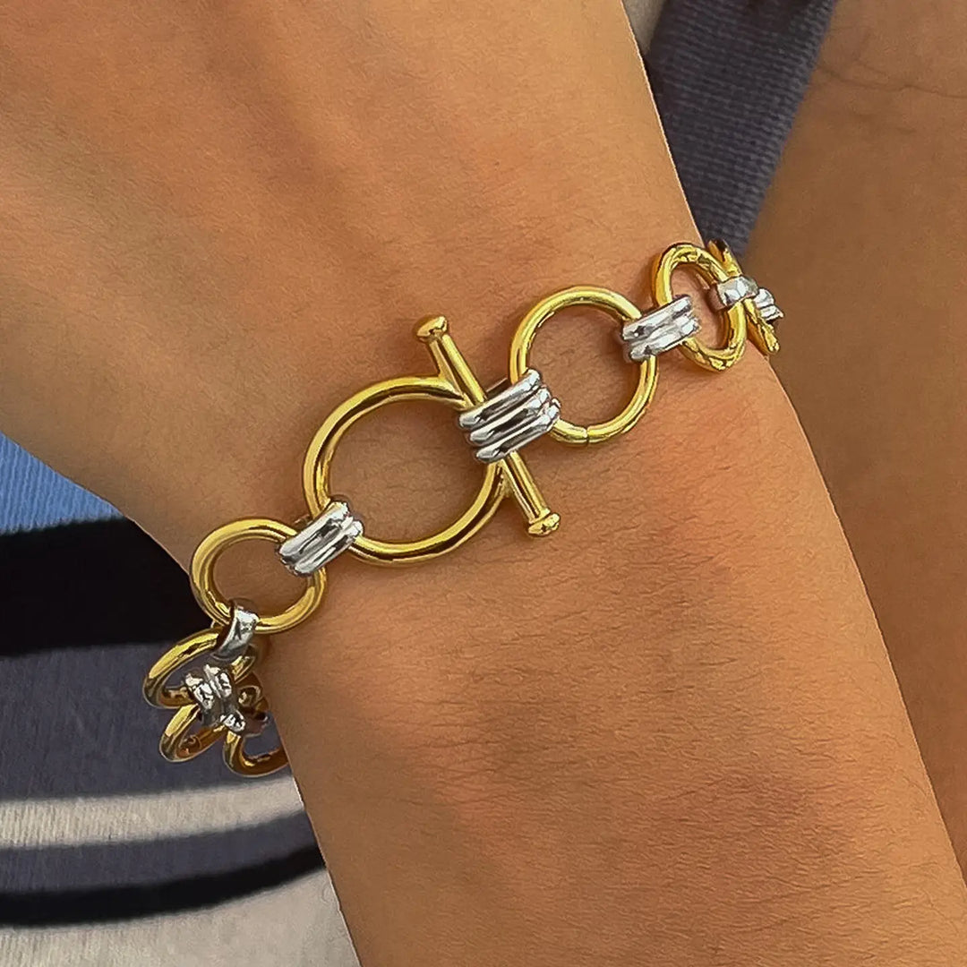 Céliane Two-Tone Link Bracelet