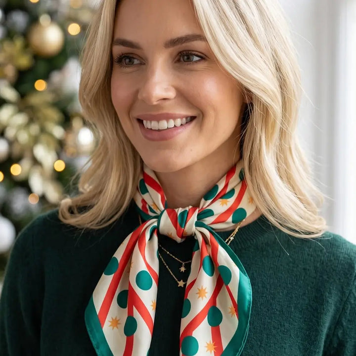 Festive Holiday Print Scarf