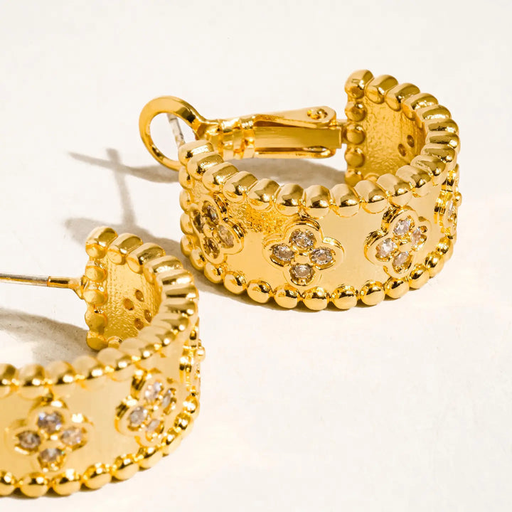 Ismaël Floral Hoop Earring