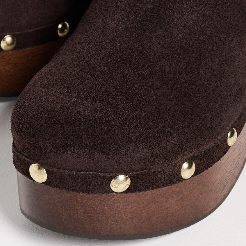 Free People Calli Clog Mink Suede