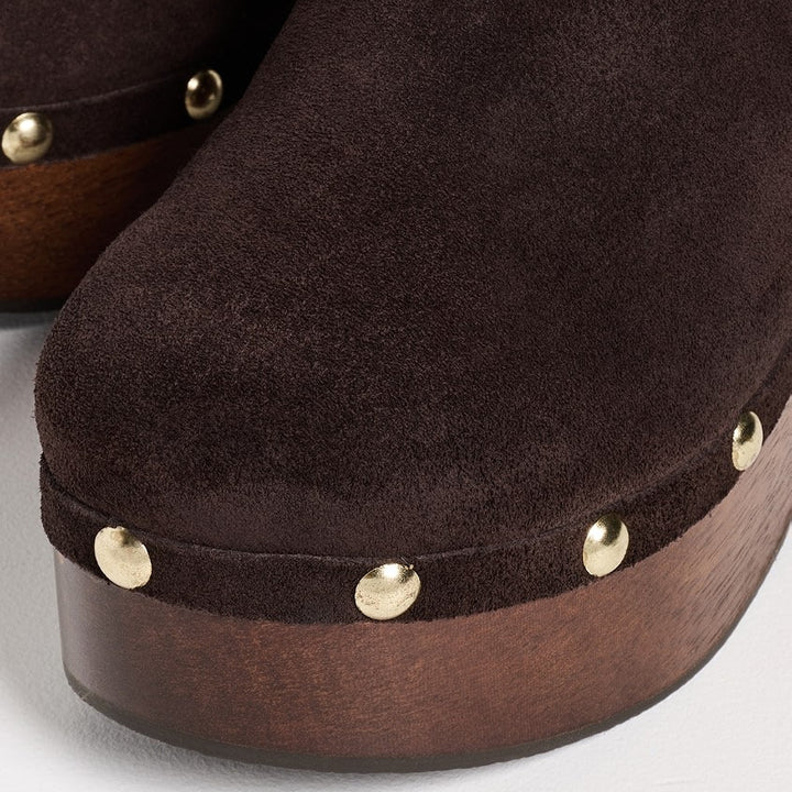 Free People Calli Clog Mink Suede