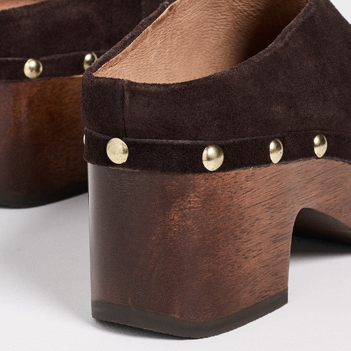 Free People Calli Clog Mink Suede
