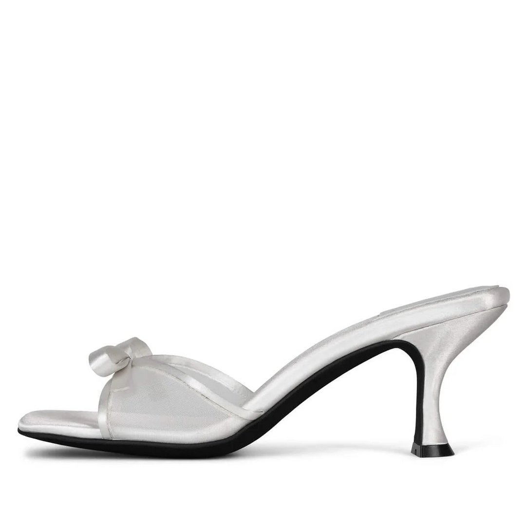 Jeffrey Campbell Sweet-On-U in White Satin